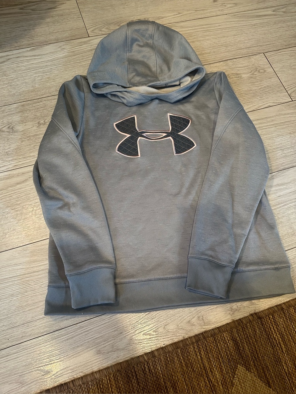 Under Armour Light Gray ColdGear Fleece HoodiemL